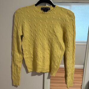 Ralph Lauren Men's Light Yellow Crewneck Sweater
